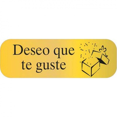 R.250 ETIQUETAS ORO DESEO QUE TE GUSTE