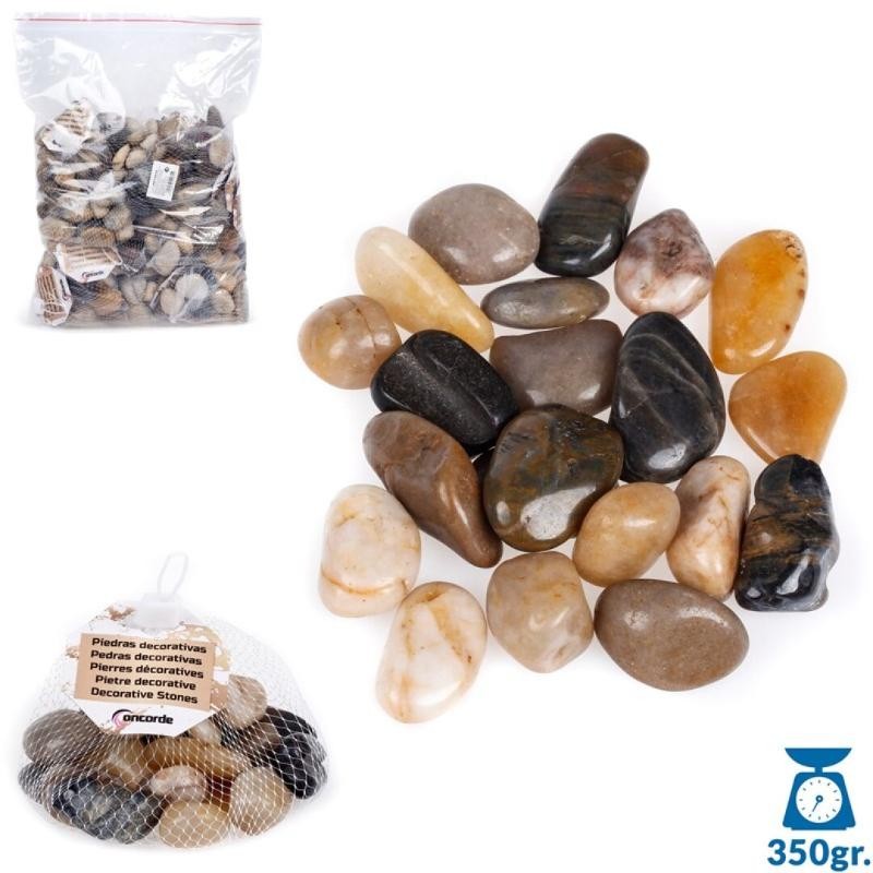 PIEDRAS DECORATIVAS 1 A 2 CM SURTD 350G