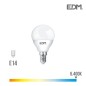 BOMBILLA ESFERICA LED E14 5W 400LM 6400K LUZ FRIA EDM