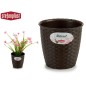 MACETA NATURAL INT/EXT 14 DIAM CHOCOL