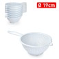 ESCURREVERDURAS PEQUEÑO CON MANGO 19 CM BLANCO