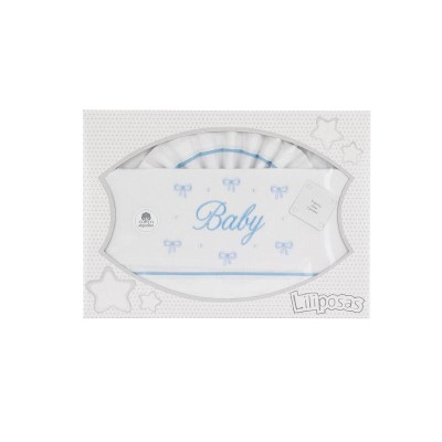 TRIPTICO MINICUNA LILIPOSAS MOD BABY LAZOS BCO/AZUL