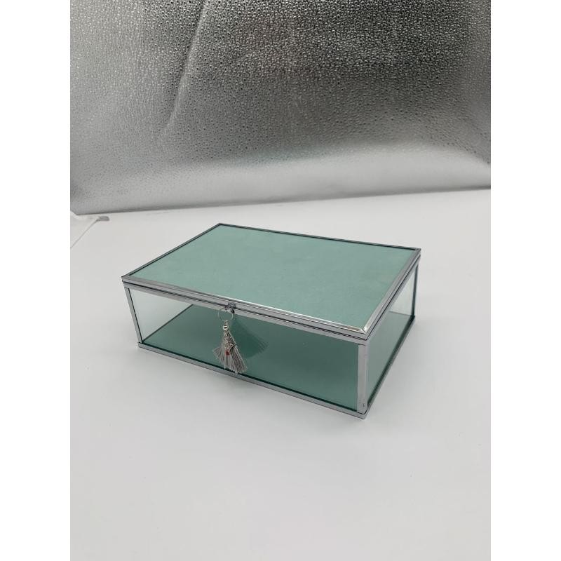 CAJA CRISTAL TURQUESA 20*13*6 CM