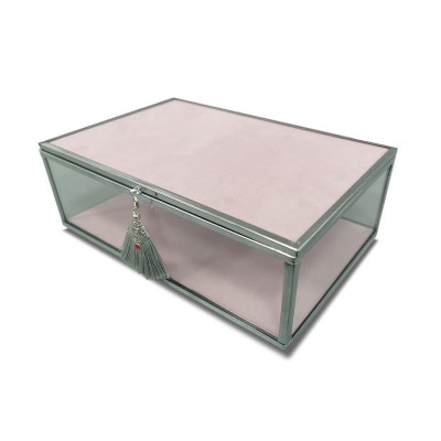 CAJA CRISTAL ROSA 20*13*6 CM