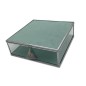 CAJA CRISTAL TURQUESA 20*20*6 CM