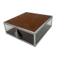 CAJA CRISTAL MARRON 20*20*6 CM