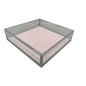 BANDEJA CRISTAL ROSA 18*18*4 CM