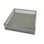 BANDEJA CRISTAL GRIS 18*18*4 CM