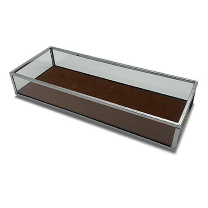 BANDEJA CRISTAL MARRON 30*15*4 CM