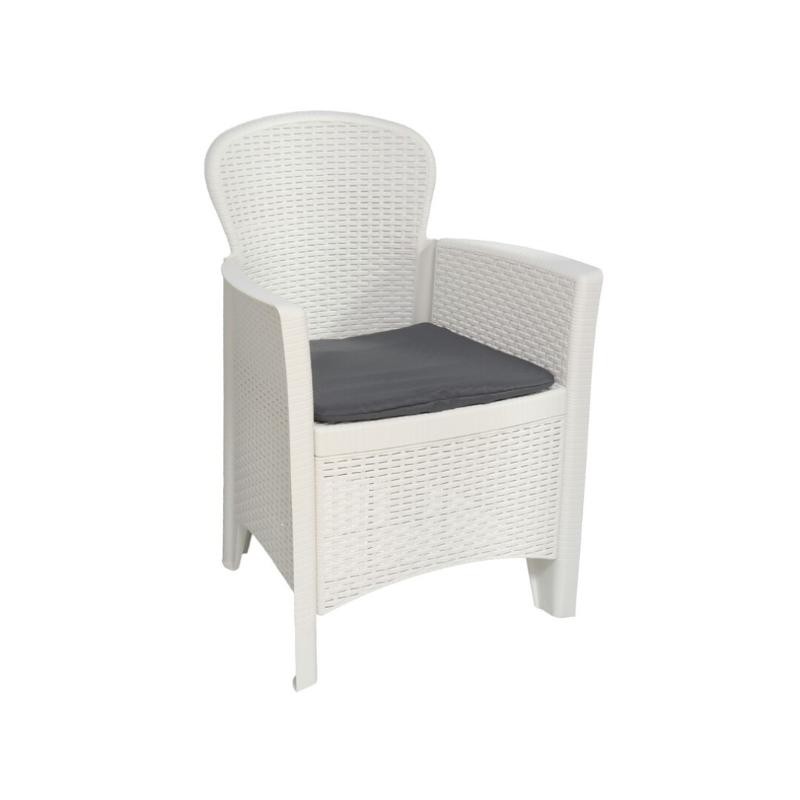 SILLON FOLIA BLANCO C/COJIN