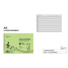 CUADERNO DE MUSICA 8 PENTAGRAMAS A5