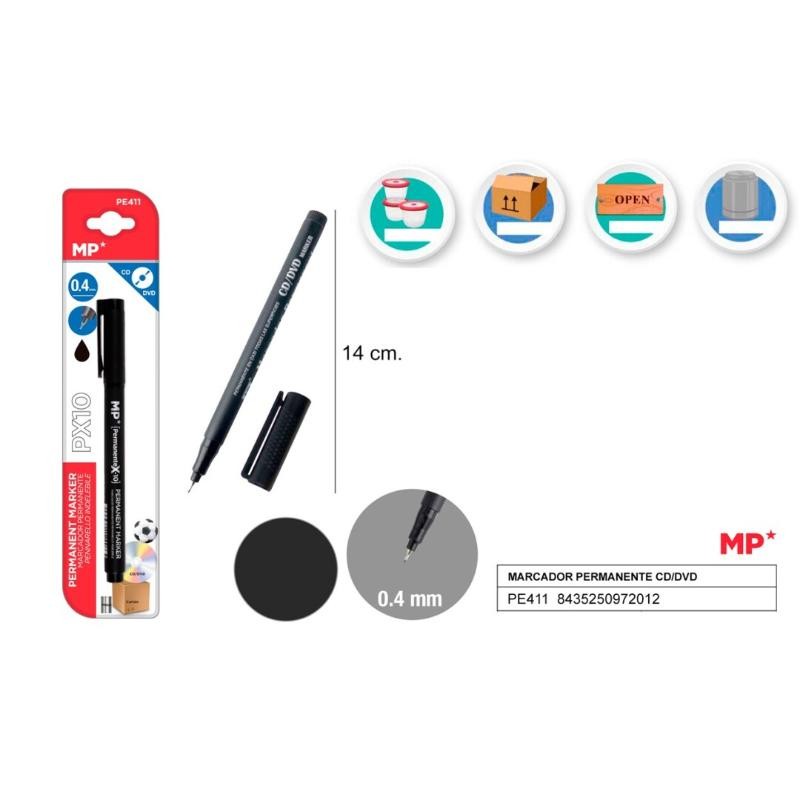MARCADOR CD PUNTA FINA NEGRO