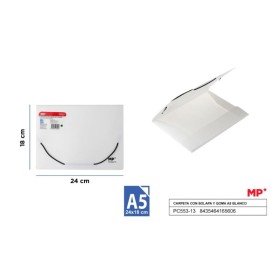 CARPETA CON SOLAPA Y GOMA A5 BLANCO