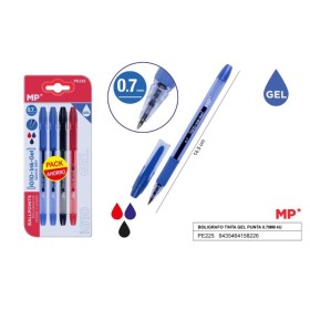 BOLIGRAFO TINTA GEL PUNTA 0.7 MM 4 UD