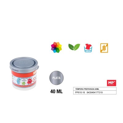 TEMPERA 40 ML PLATA