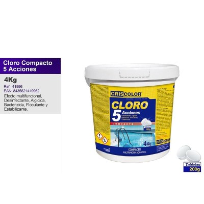 CLORO COMPACTO 5 ACCIONES 4KG