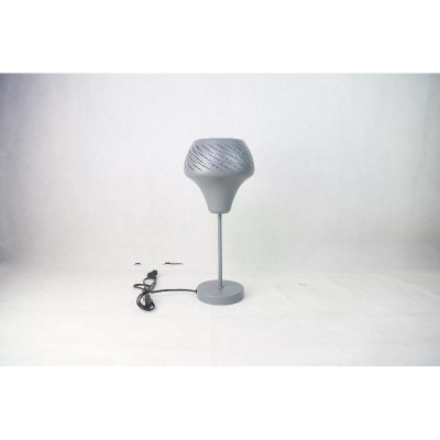 LAMPARA METAL MESA GRIS 16*39 CM