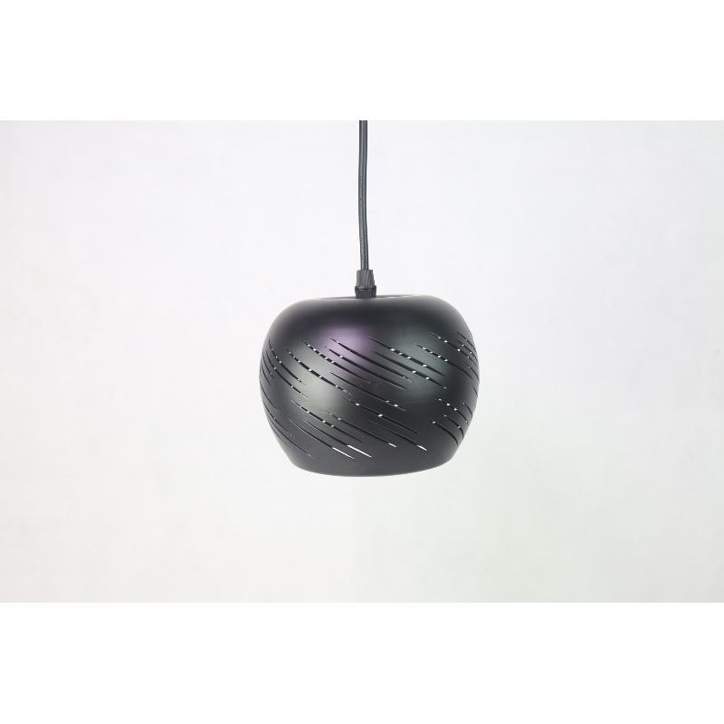 LAMPARA METAL TECHO NEGRA 15*95 CM