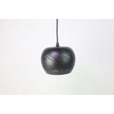 LAMPARA METAL TECHO NEGRA 15*95 CM