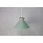 LAMPARA METAL TECHO TURQUESA 25*105 CM