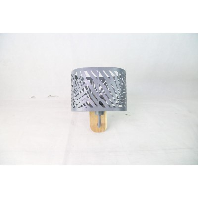 LAMPARA METAL PARED GRIS 19*17*21 CM