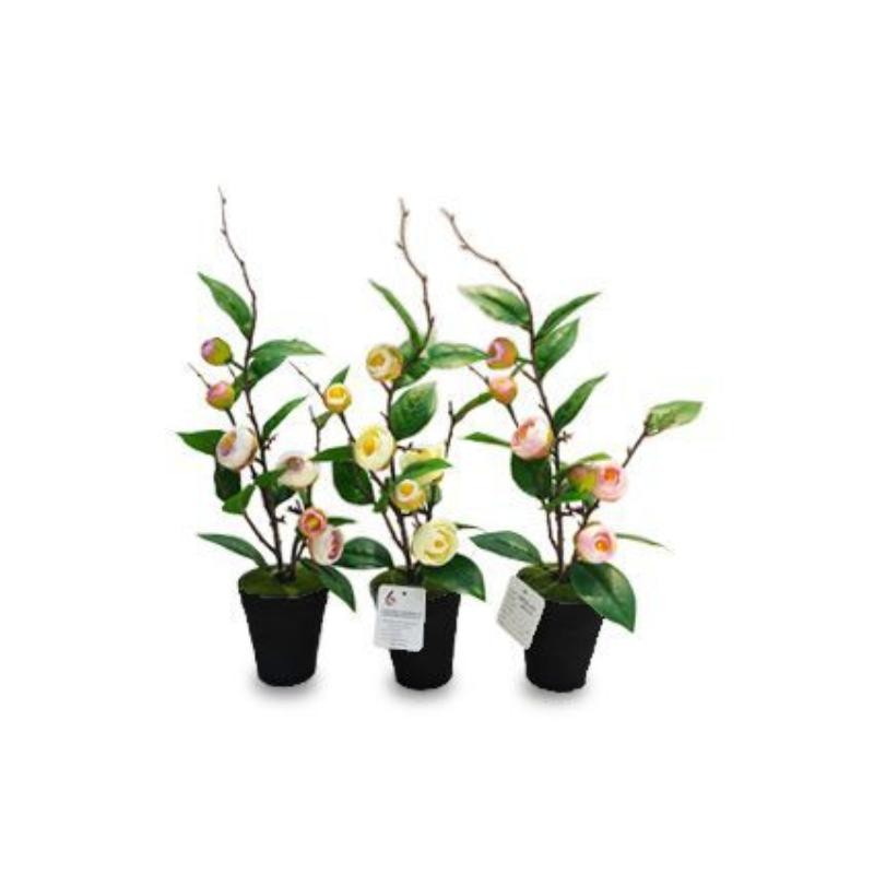 MACETA CON FLOR 3 COL SURT 46H CM MACETA CON FLOR 3 COL SURT 46H CM