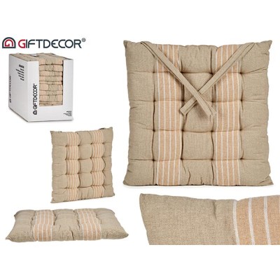 COJIN SILLA RALLAS CREMA