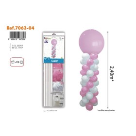 KIT COLUMNA 2.40 M ROSA Y BLANCO