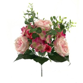 BOUQUET ROSA TUDOR HORTENSIAS ROSA