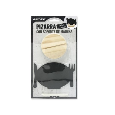 PIZARRA DECORACION SOPORTE DE MADERA Y MARCADOR