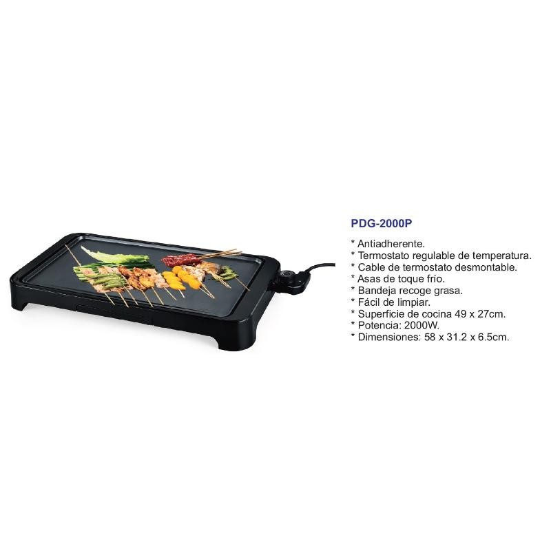 PLANCHA DE ASAR 2000W-ANTIADHERENTE