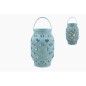 FAROL LED RATTAN AZUL 14*14*24 CM