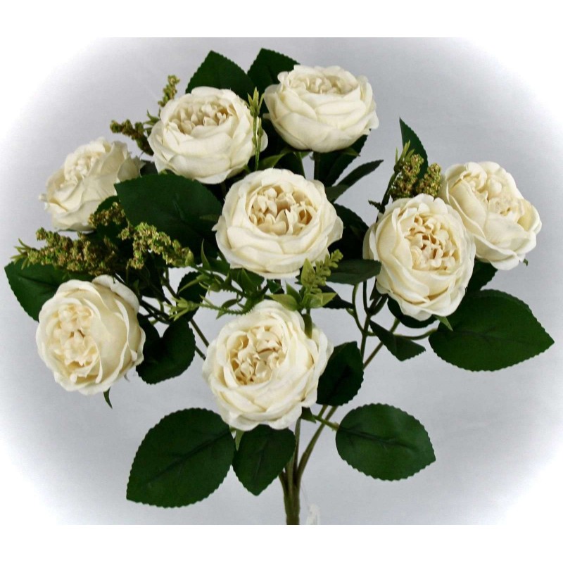 RAMO BOUQUET RANUNCULOS X 9 CREMA