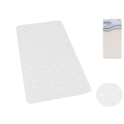 ALFOMBRA GOMA NATURAL 36X76 CM BLANCO