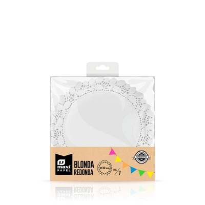 BLONDA REDONDA BLANCA 32 CM 7 UDS