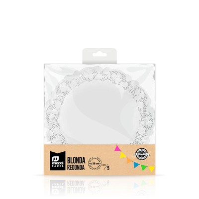 BLONDA REDONDA BLANCA 38 CM 5 UDS
