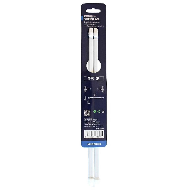 PORTAVISILLO EXTENSIBLE OVAL 45-65 CM BLANCO