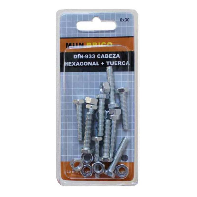 CABEZA HEXAG. + TUERCA 6X30