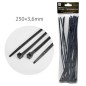 BRIDAS 250 X 3.6 MM 30 PC NEGRO