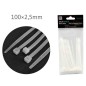 BRIDAS 100X2.5 MM 50 PC BLANCO