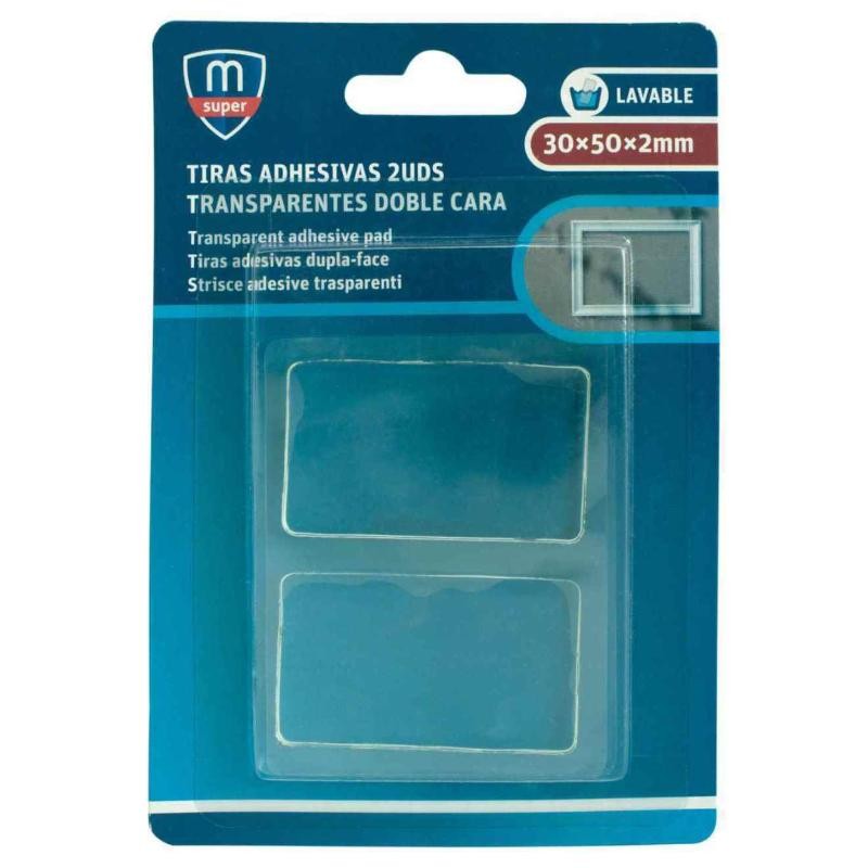 ALMOHADILLAS TRANSP. AD. DOBLE CARA 30X50X2MM 2 UD