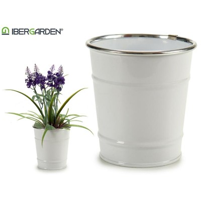 CUBO PEQUEÑO BLANCO FILO PLATA
