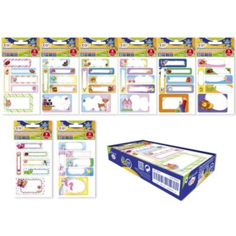 ETIQUETAS ADHESIVAS ESCOLARES SUPER-RESISTENTES