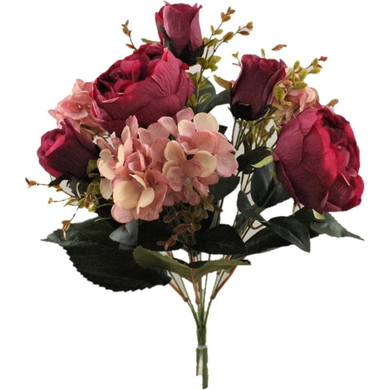 RAMO VINTAGE PEONIA-HORTENSIA FUCSIA