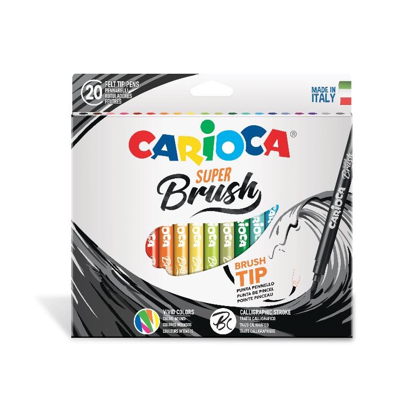 ROTULADORES SUPER BRUSH 20 UD CARIOCA