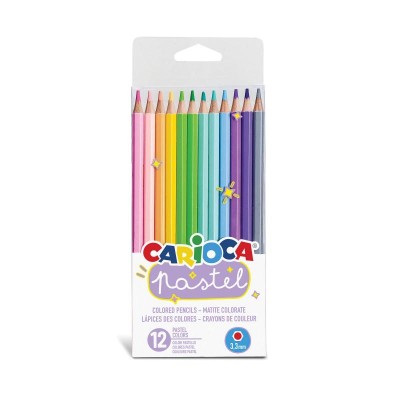 BOLSA PVC 12 LAPICES PASTEL