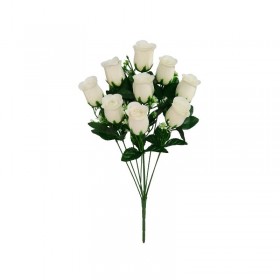 RAMO CAPULLOS SATIN X 9 47CM. BLANCO