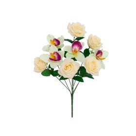 RAMO ROSAS-ORQUIDEA X 9 44CM. VIOLETA