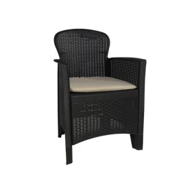 SILLON FOLIA ANTRACITA C/COJIN