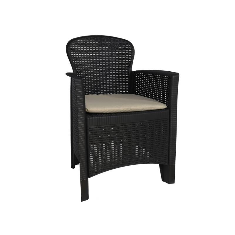 SILLON FOLIA ANTRACITA C/COJIN